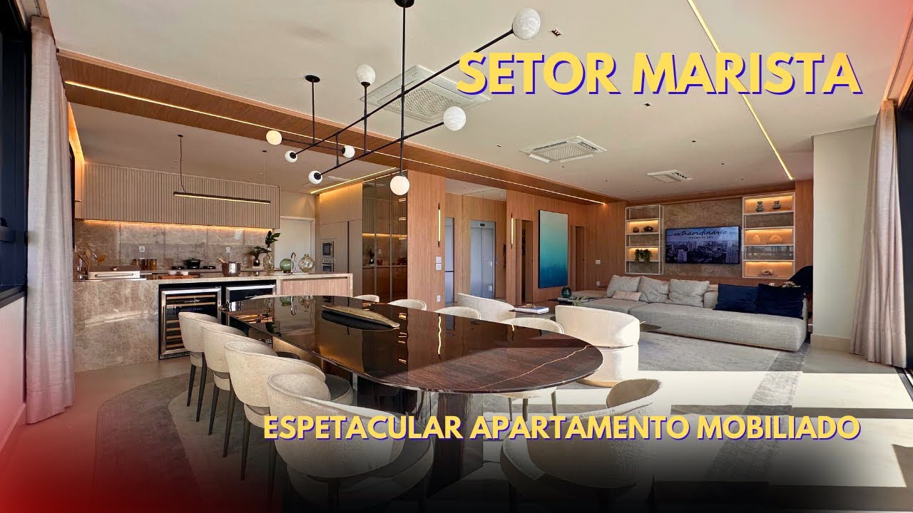 ESPETACULAR APARTAMENTO MOBILIADO NO SETOR MARISTA EM GOIÂNIA - APARTAMENTOS COM VISTA PARA O PARQUE