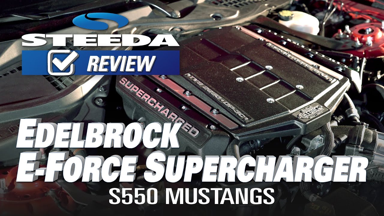 Edelbrock E-Force Stage 1 Supercharger Kit w/Tune for 2015-17 Ford S550 Mustang GT, PN #15838