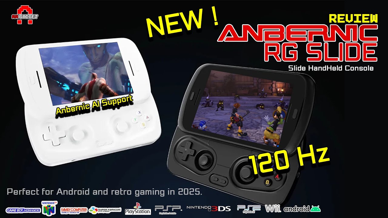 Anbernic RG Slide เครื่องเกม Android สไลด์ได้ เล่นได้ถึง PS2 จอสวย 120Hz!  | AAgadget