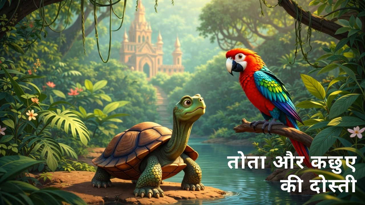 Tinku the Parrot the And Turtle | Heartwarming Animal Bond #hindi #story #cartoon  #kidsvideo