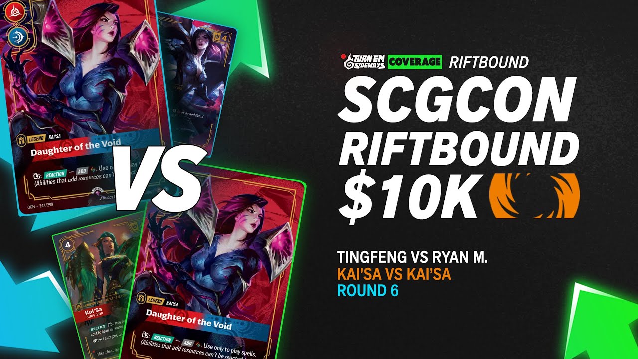 SCG CON Vegas Riftbound $10K | Round 6 Game 1 Kai'Sa vs. Kai'Sa | Tingfeng W. vs. Ryan M.