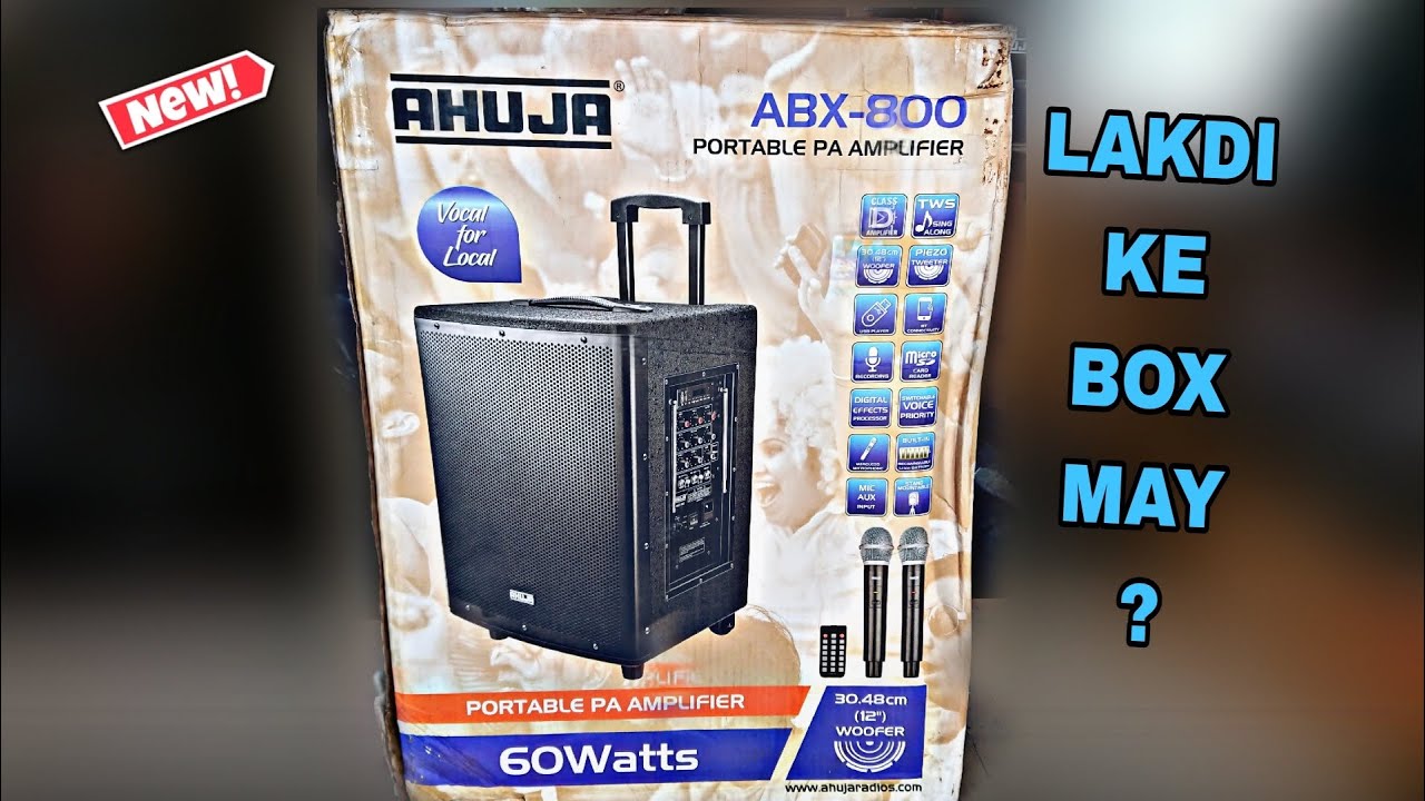 AHUJA ABX 800 PORTABLE PA SYSTEM UNBOXING & REVIEW