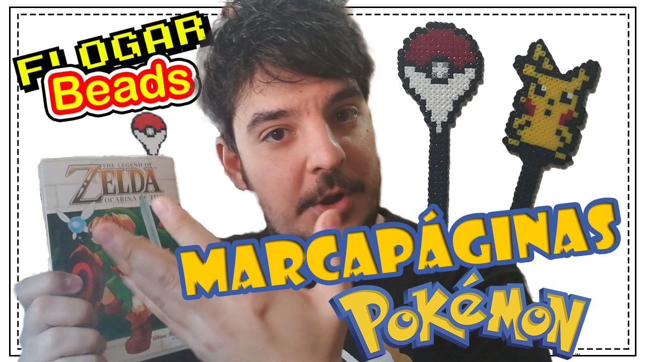 MARCAPÁGINAS POKÉMON CON HAMA BEADS - IDEAS HAMA BEADS #3 - DIY - FLOGAR BEADS TUTORIALES