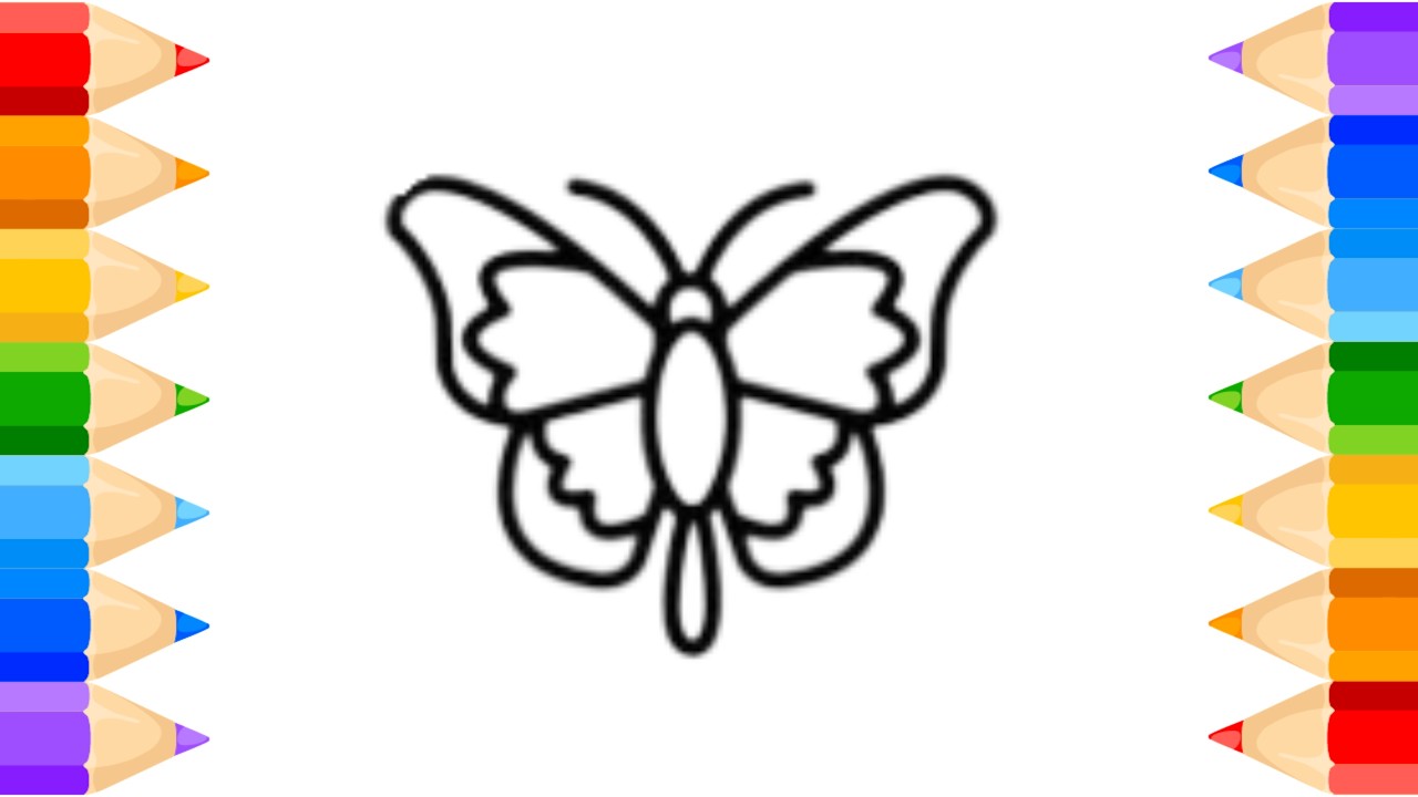 How To Draw Butterfly Drawing, Painting & Coloring For Kids and Toddlers_🌈🎨@midulart