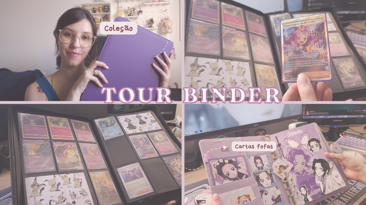 Tour pelo meu Binder Pokémon ‧₊˚✩彡