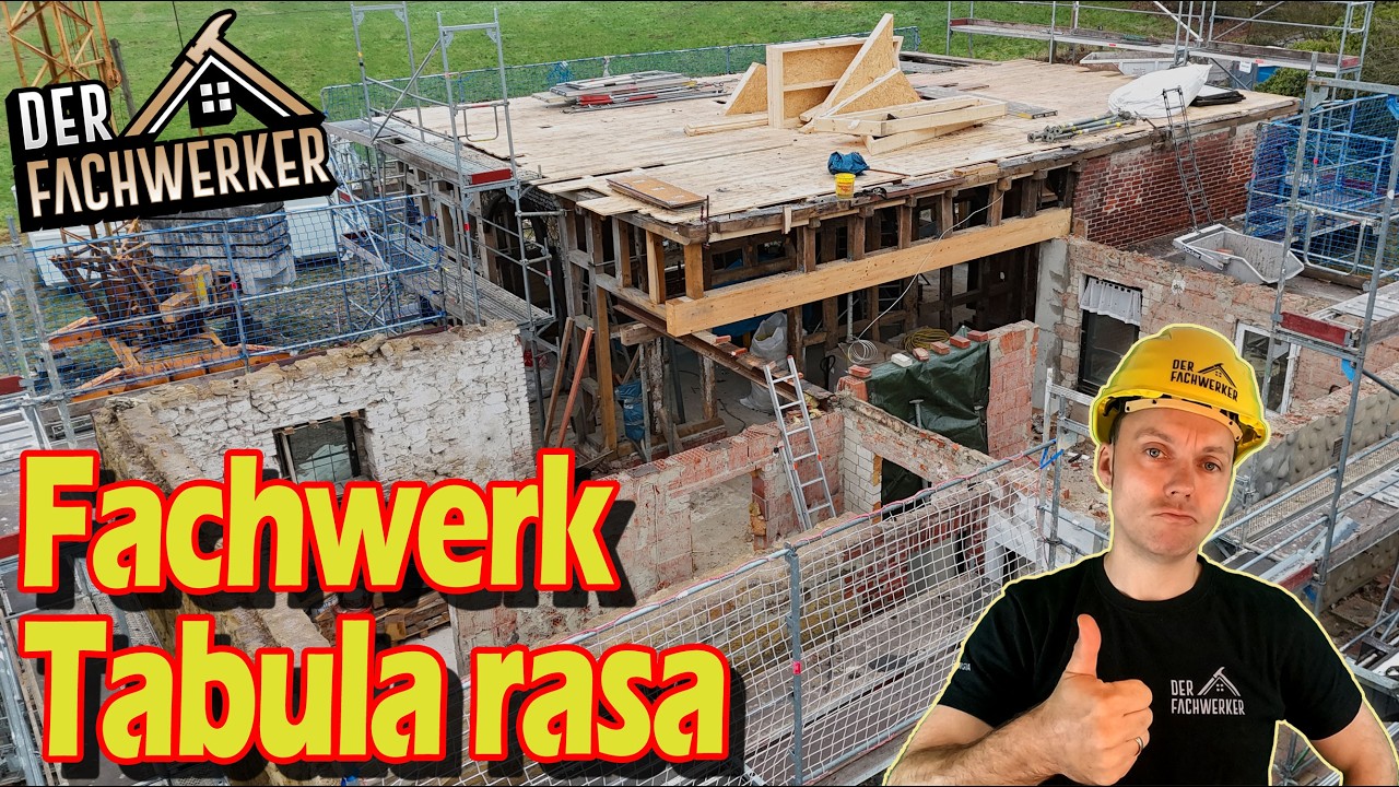 Unser Fachwerkhaus ist jetzt ein FLACHDACH!
