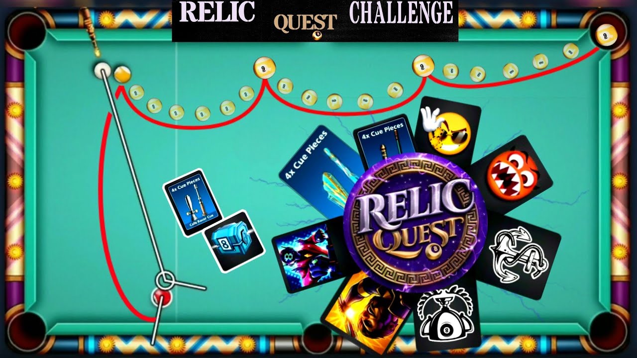 8 Ball Pool - NEW 😍 Relic Quest Mission Success - New Olympus Season.
