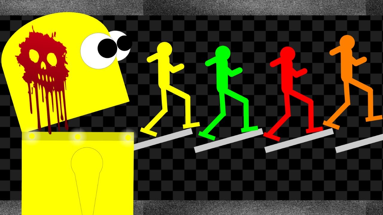 Survival Stickman Race - Run From REPO Yellow