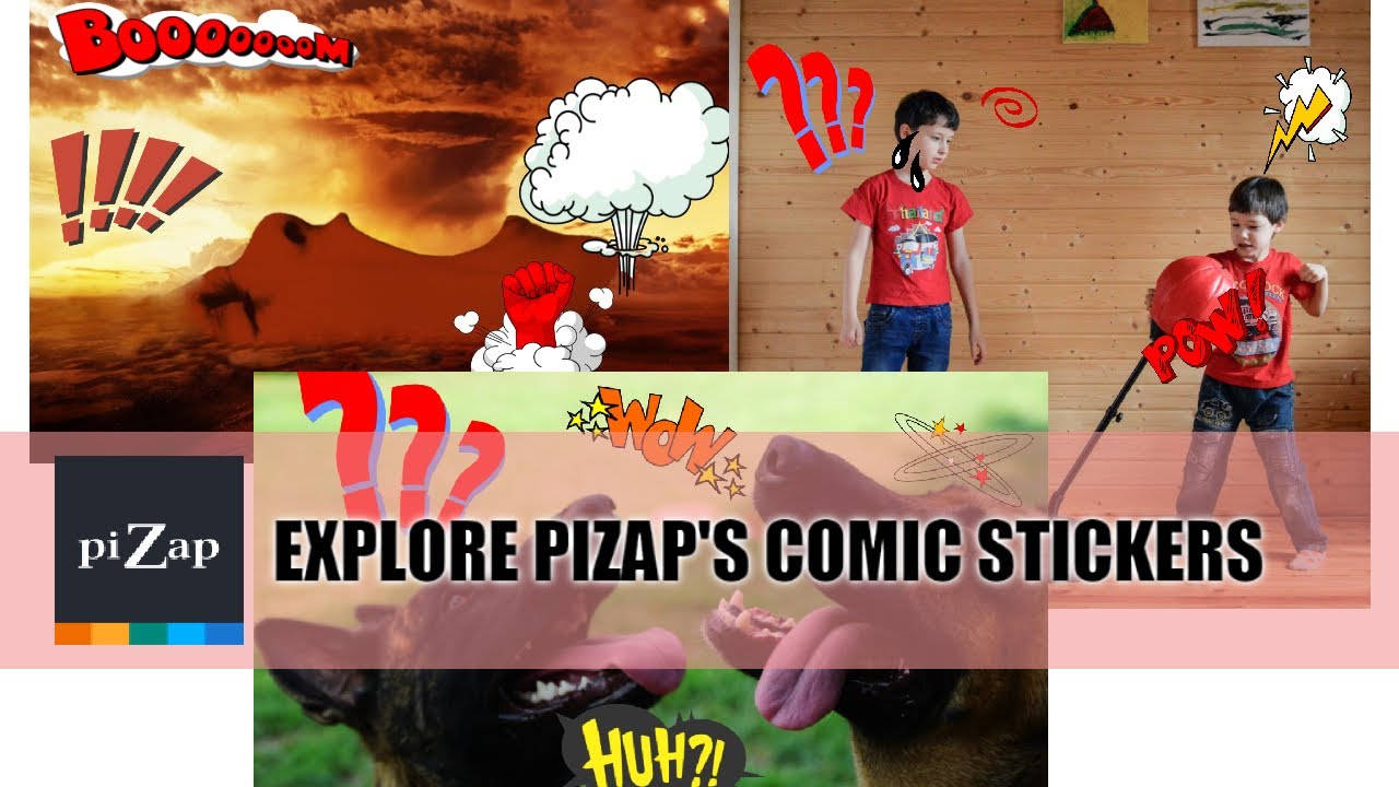 piZap's Quick Photo Editing Tutorial: Explore piZap's Comic Stickers