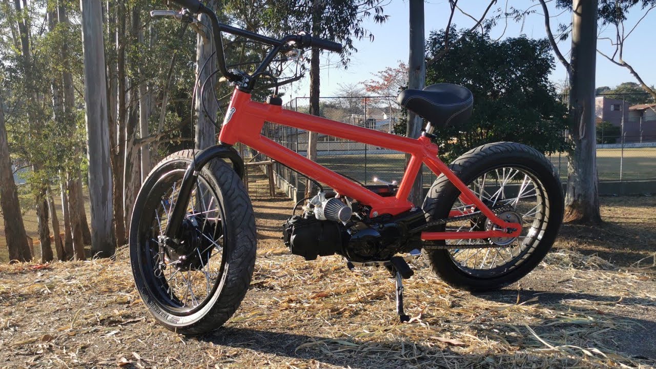 BIKE BMX COM MOTOR DE DREAM 100 CILINDRADA AQUELE SONHO DE PIVETE VC VAI REALIZAR