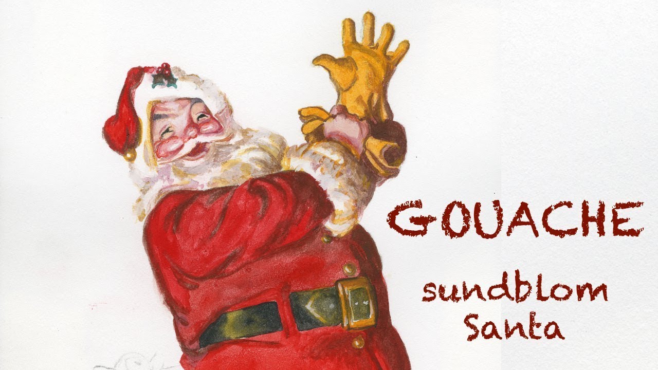 Sundblom Santa Gouache Masters Study (part 1)