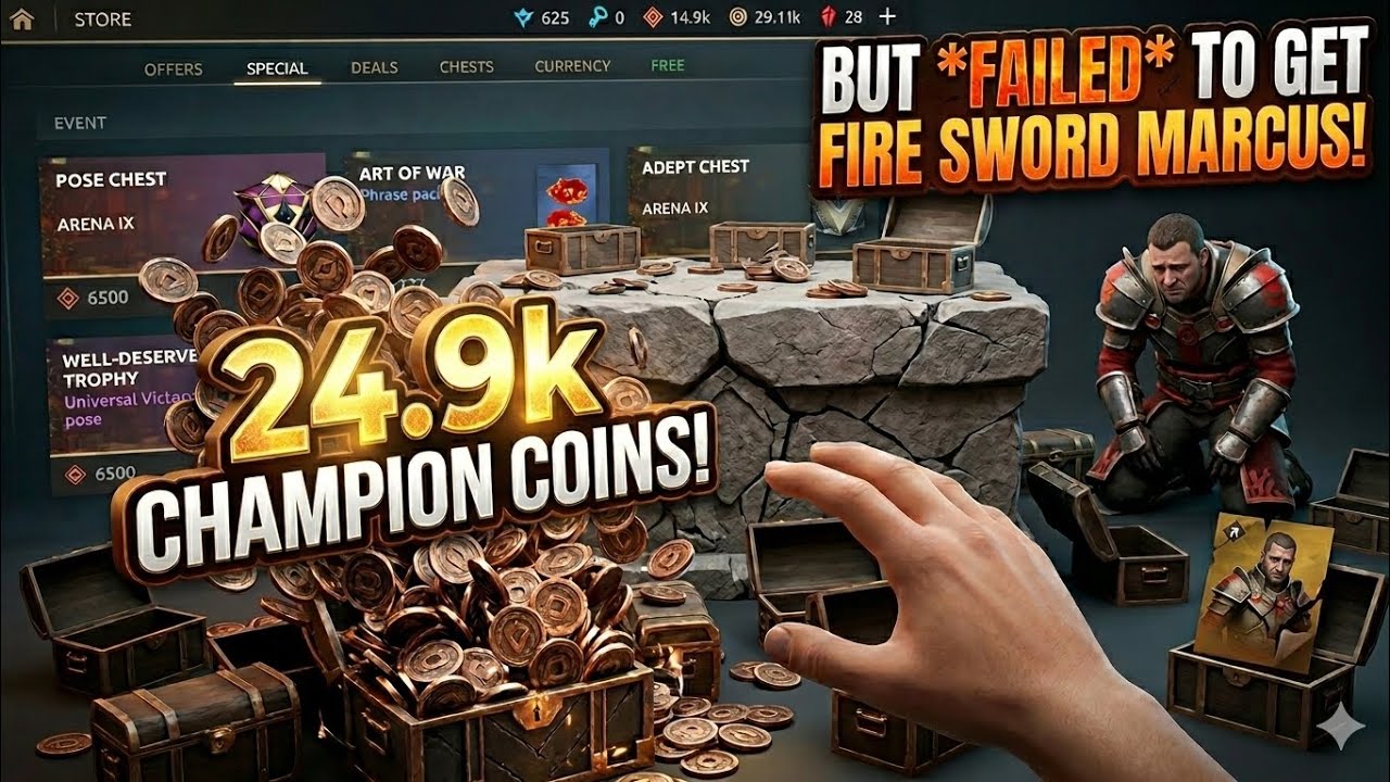 WASTED 24.9K CHAMPION COINS || NO MARCUS WEAPONS 😭 #shadowfightarena #gaming #shadowfight 