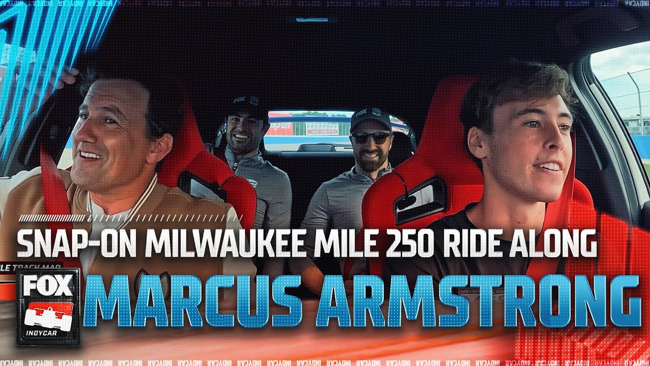 Marcus Armstrong takes Will Buxton, James Hinchcliffe & Jack Harvey around Wisconsin State Fair Park