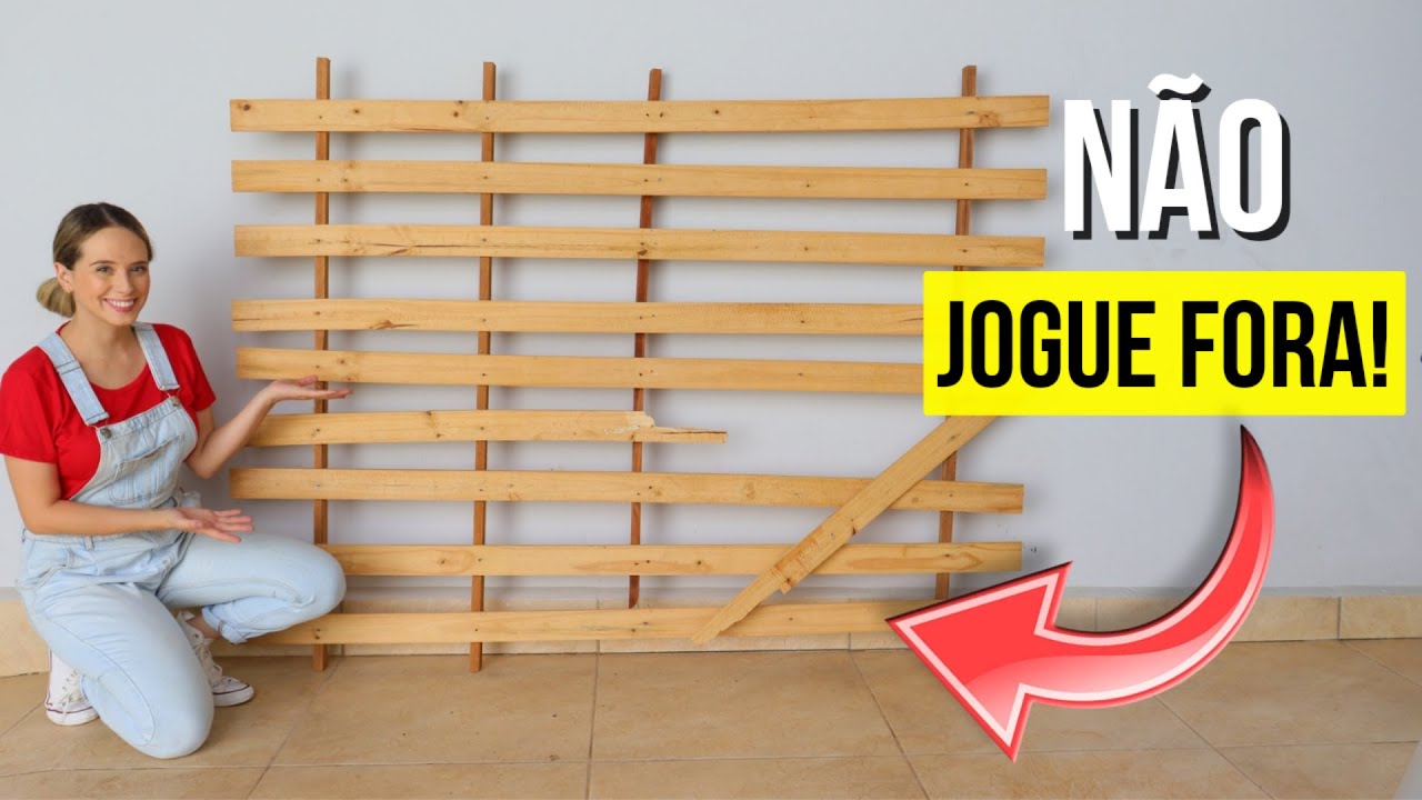 Veja o que fazer com  ESTRADO DE CAMA VELHO! VEM VER O QUE EU FIZ DESSA VEZ! DIY DO LIXO AO LUXO