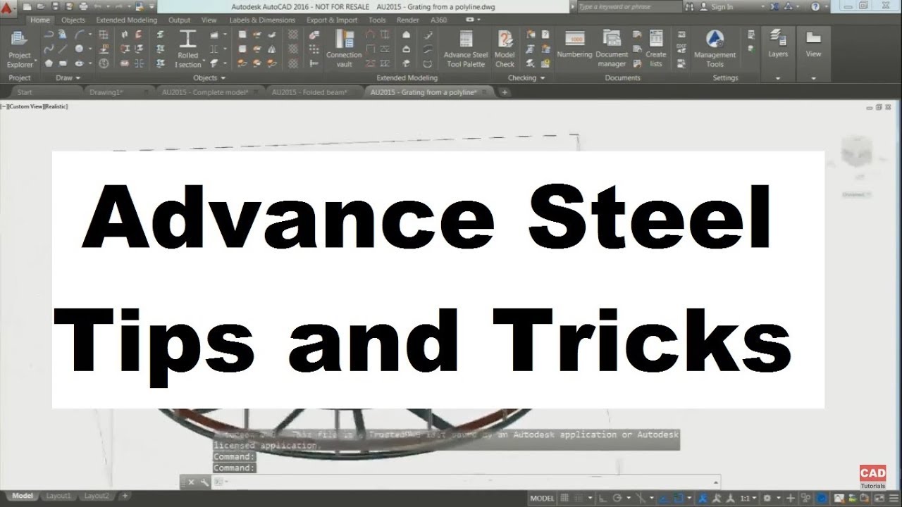 Advance Steel Tips and Tricks