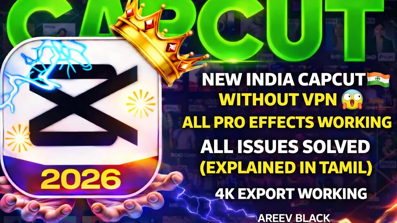 CapCut india without VPN | no internet connection problem solve | 4k Export all Pro effects working 