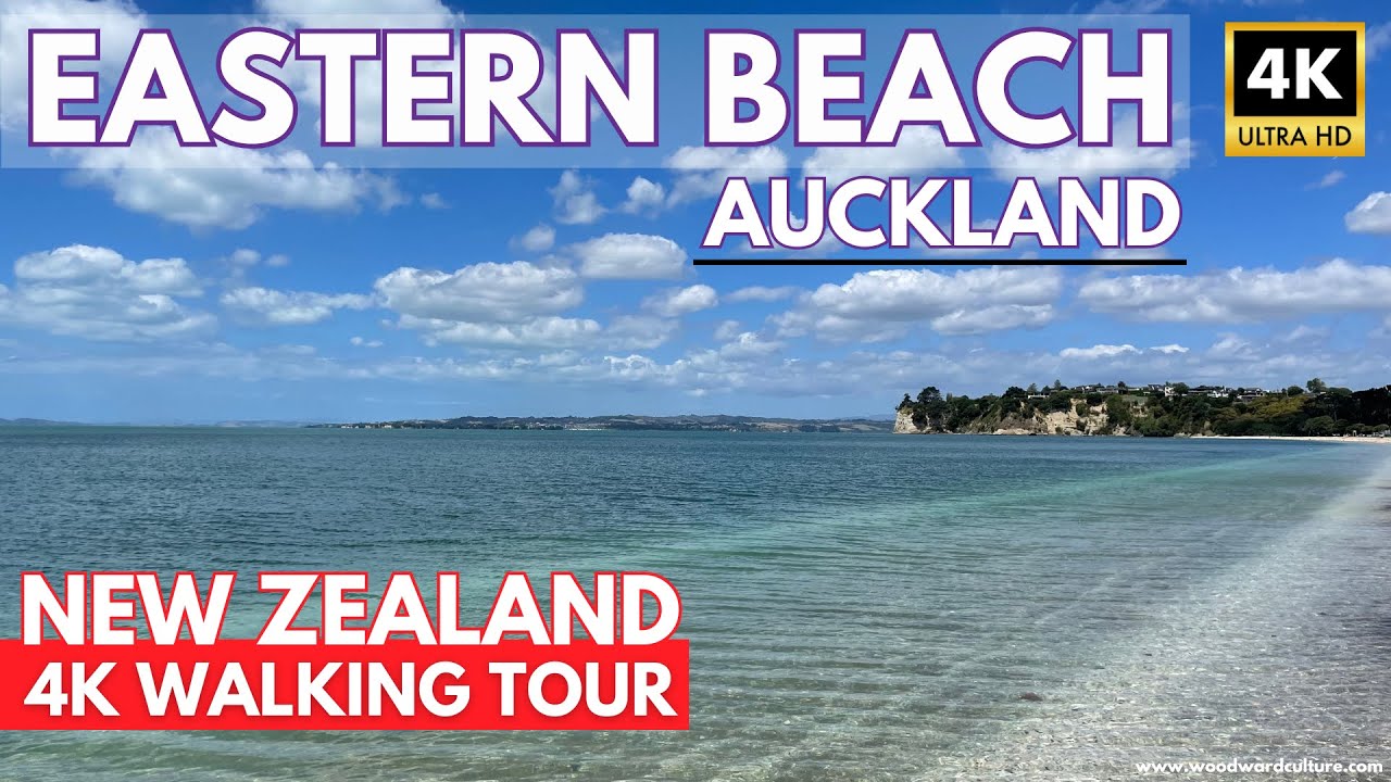 Eastern Beach Auckland New Zealand 4K Walking Tour | Walking along an Auckland Beach | Travel NZ