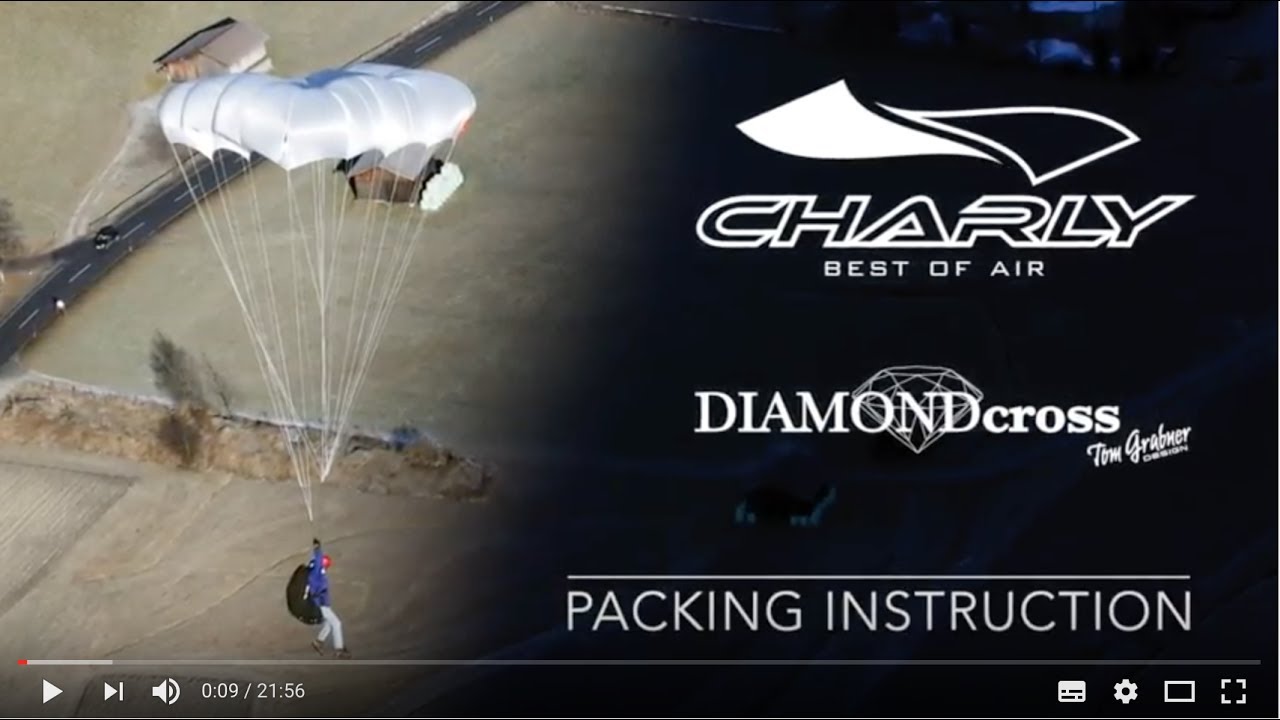 Charly DIAMONDcross steerable rescue parachute: Packing instructions