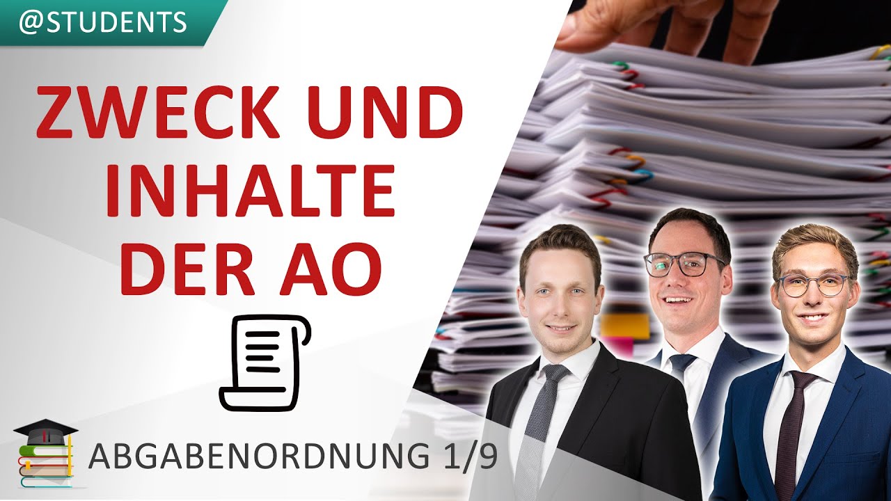 Inhalte & Aufbau der Abgabenordnung | AO 1/9