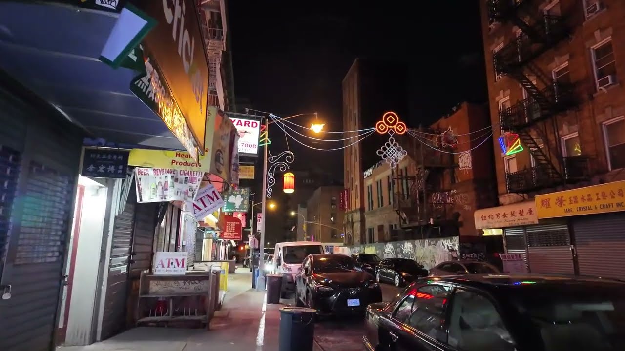 A Peaceful Night Walk Through NYC’s Chinatown | January 2025