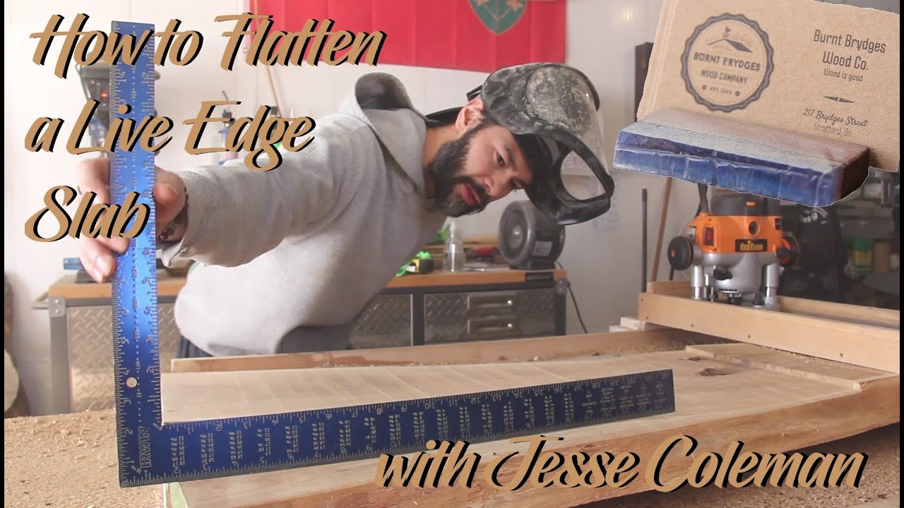 How to Flatten a Live Edge Slab