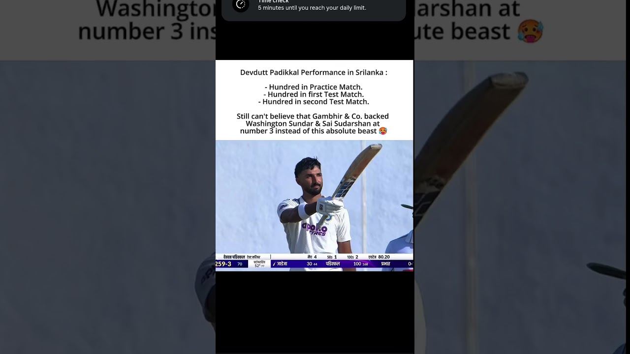 Devdutt Padikkal back-to-back Test hundreds, No.3 position #teamindia#indvssl#devduttpadikkal#Short