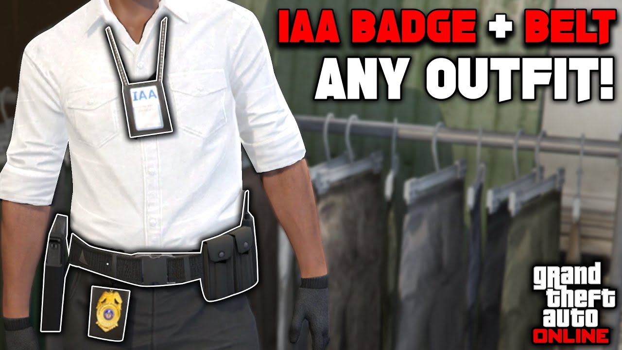 *ОБНОВЛЕНО* Как получить значок и ремень IAA на любой наряд в GTA 5 Online!