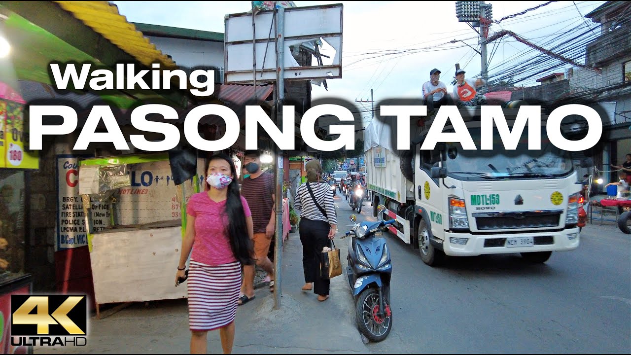 Life Goes On in Pasong Tamo QUEZON CITY Philippines - Walk Around [4K]