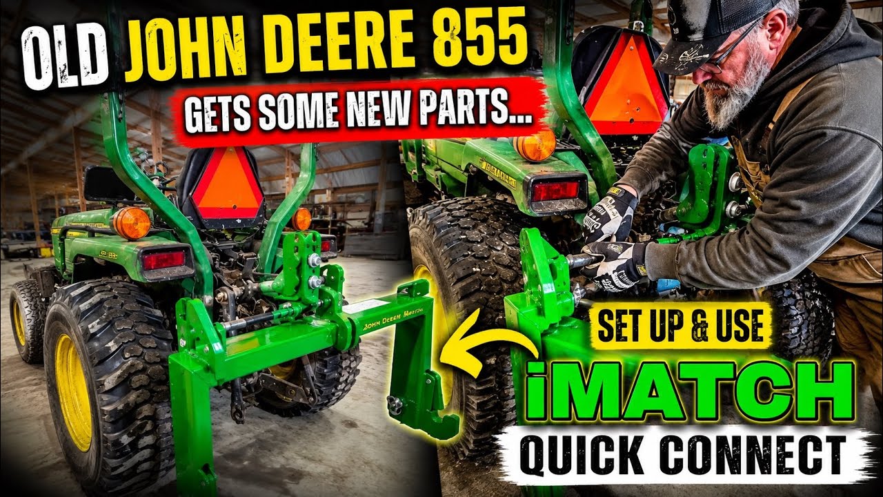 316 - Maintenance Time | How to Install/Set Up/Use John Deere iMatch Quick Hitch On A JD 855 Tractor