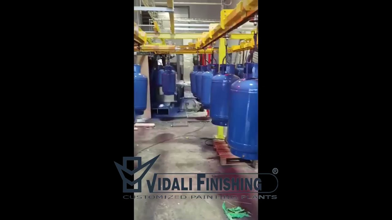 VIDALI FINISHING – Sistema Automatico per la Verniciatura di Bombole Gas Metalliche