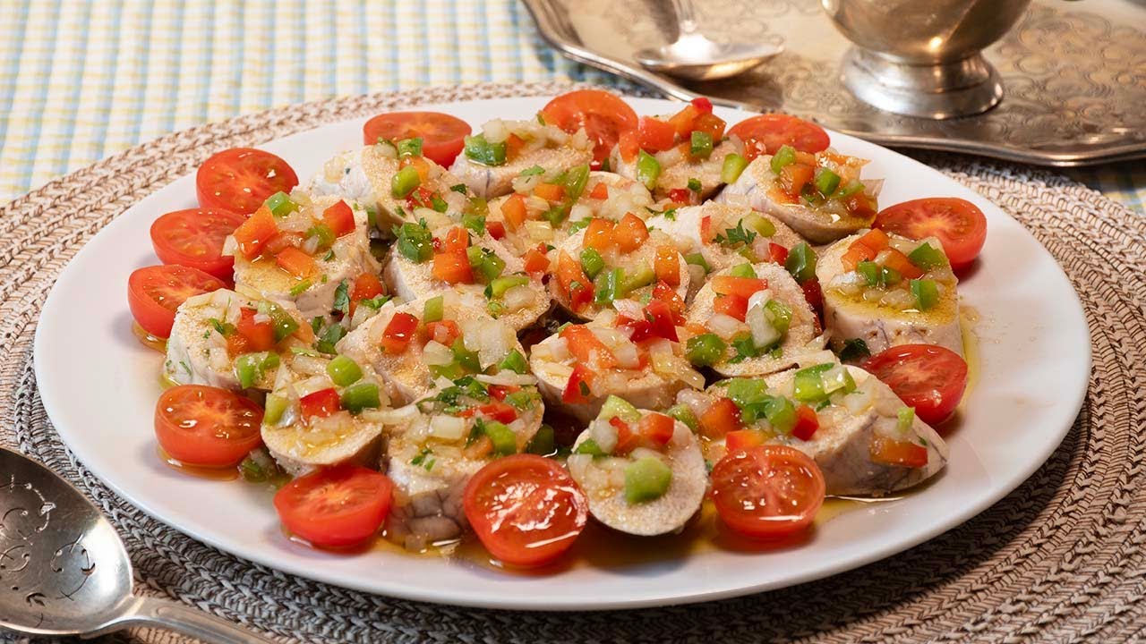 Huevas de merluza en vinagreta. La receta más deliciosa y CON TRUCO.