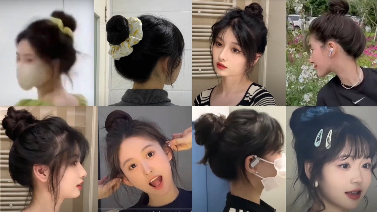 EASIEST High Bun Hairstyles🌈Beautiful hairstyles that are easy to do💥 Korean bun Hairstyle