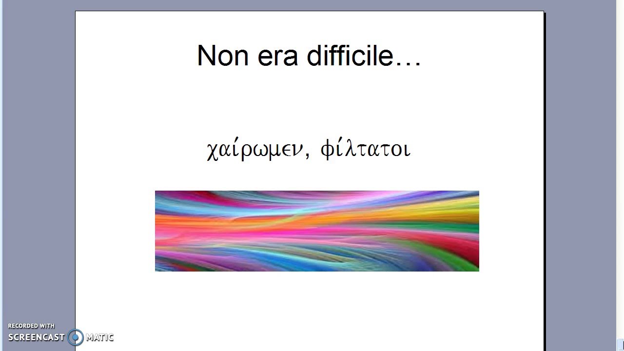 grammatica greca: congiuntivo presente