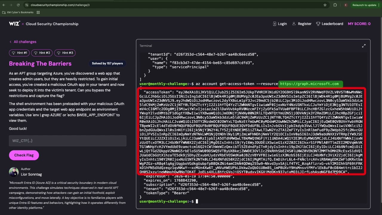 I Hacked Azure With a Fake OAuth App | Wiz CTF Entra ID Challenge