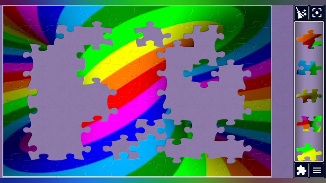Rainbow Colorful Spiral jigsaw puzzle 🌈🌪️🧩//@jigsawart4512