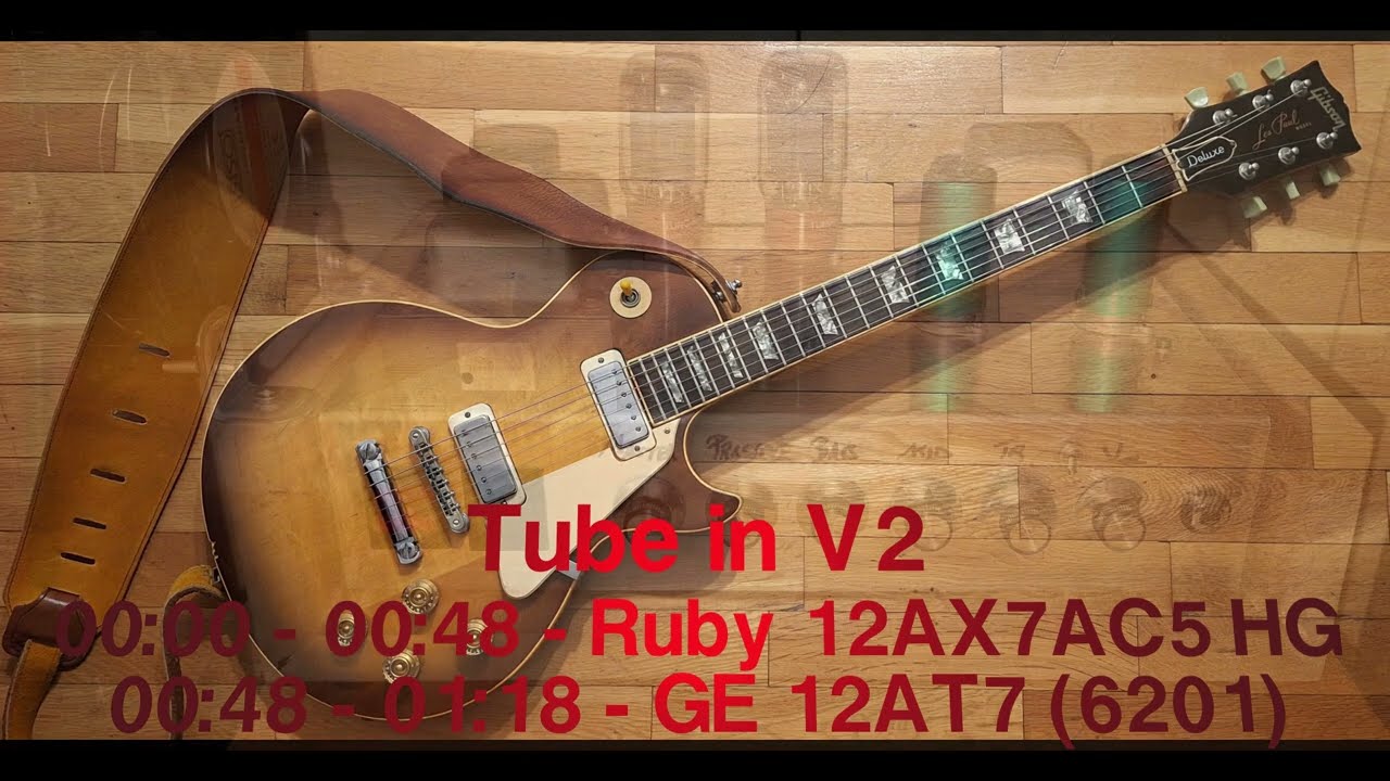 V2 Tube Test in 'Salvage' Amp: Ruby 12AX7 vs GE 12AT7