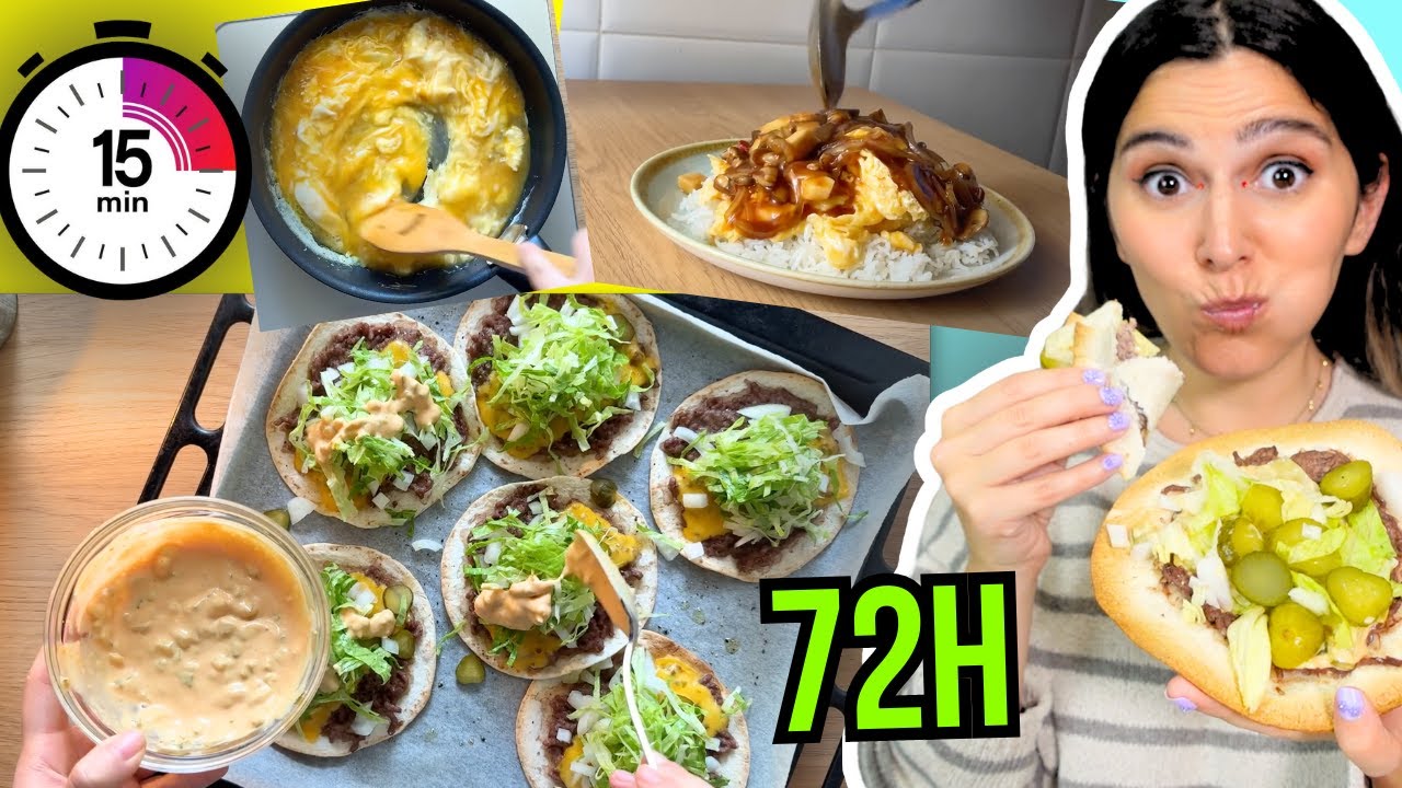 3 DIAS comiendo RECETAS FACILES de 15 MINUTOS