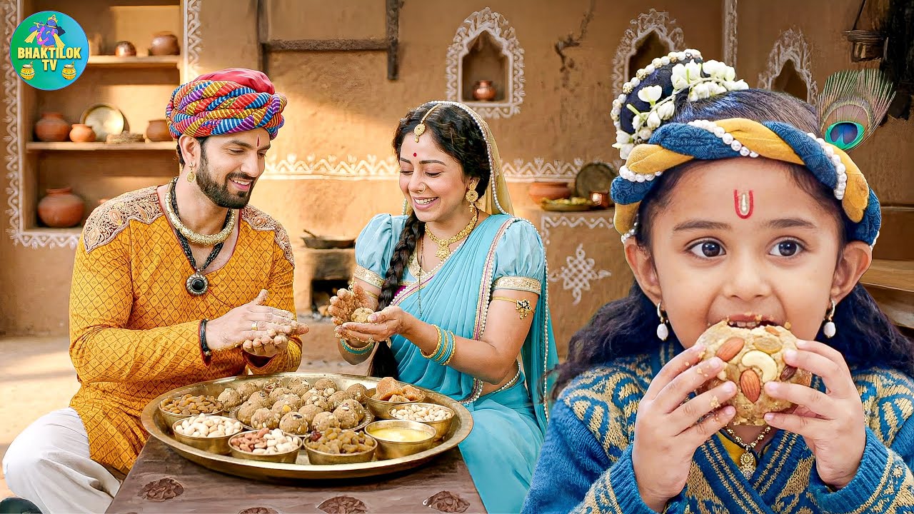 सर्दियों में मैया बाबा ने बनाए कान्हा के लिए Dry fruits के लड्डू || Yashomati Maiya Ke Nandlala
