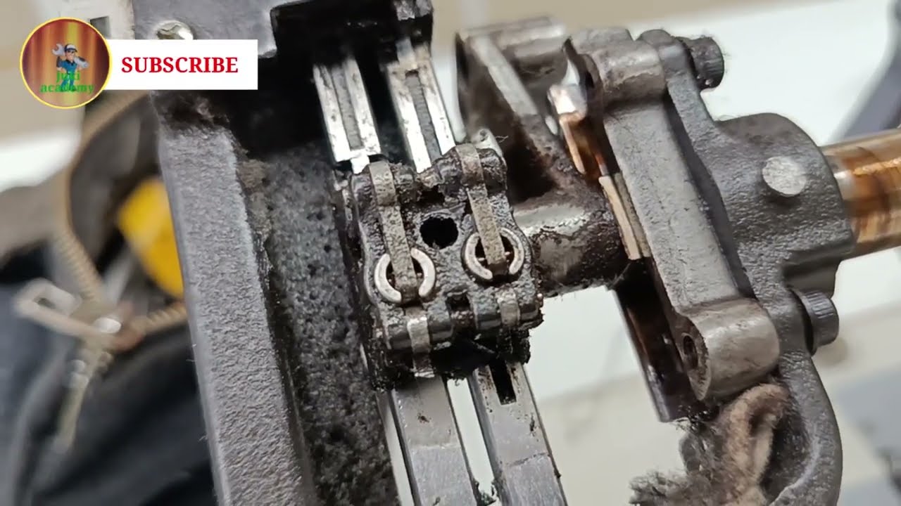 how to SHUNFA-SF8452-D4-double needle bar gaz setting@problem repairing double needle maching
