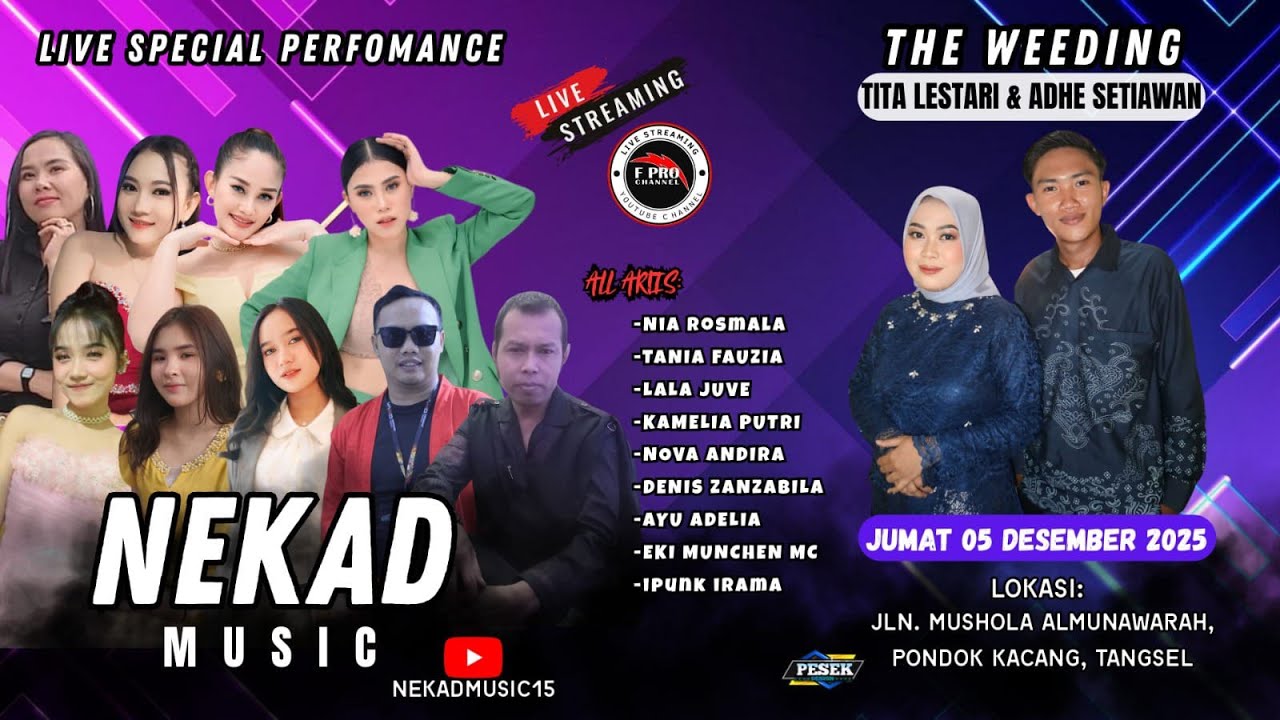 LIVE NEKAD MUSIC - JUM'AT 5/12/2025 | PD. KACANG