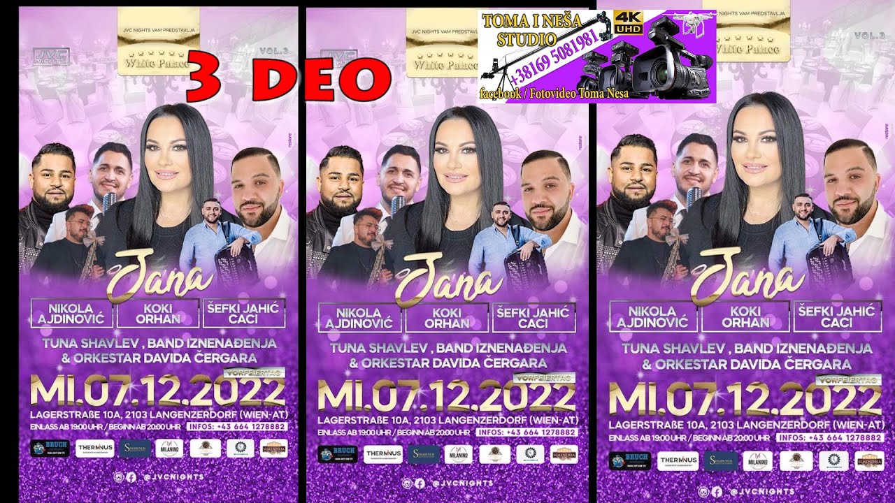 JVC ZURKA Jana, Caci, Robert, Orhan Koki. Vol 3 Wien- 3 deo- studio Toma Nesa