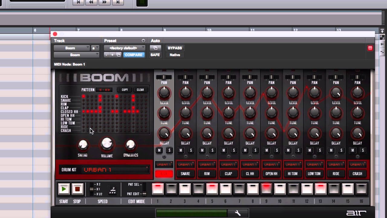 Pro Tools Boom Drum Sequencer