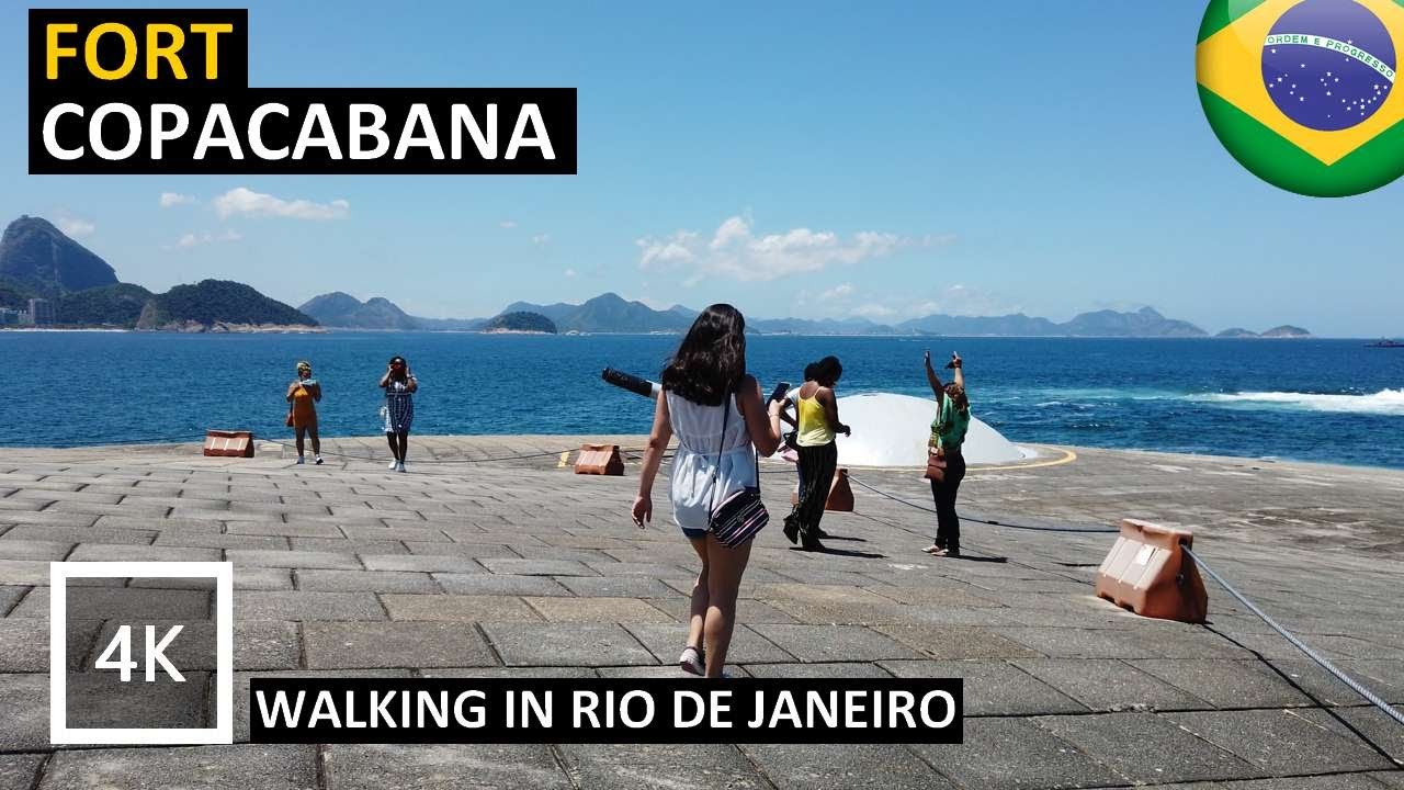 [4K] Walking Rio de Janeiro, Brazil - Fort COPACABANA