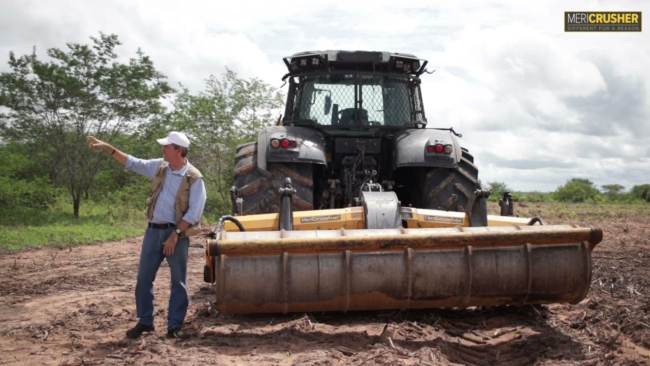 MeriCrusher MJHS-311 STX clearing new farmland in Brazil.