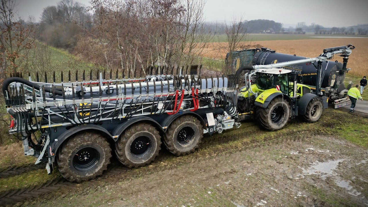 Gülle fahren 2026! Claas Axion 930 mit Briri Tridem Fass / LU Scheiper in der Gülleausbringung!