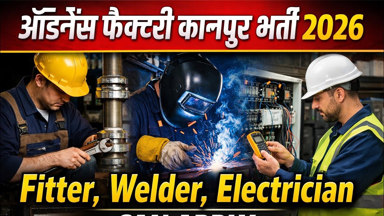 Ordnance Factory Kanpur Recruitment 2026 /Welder, Electrician, Fitter, Examiner