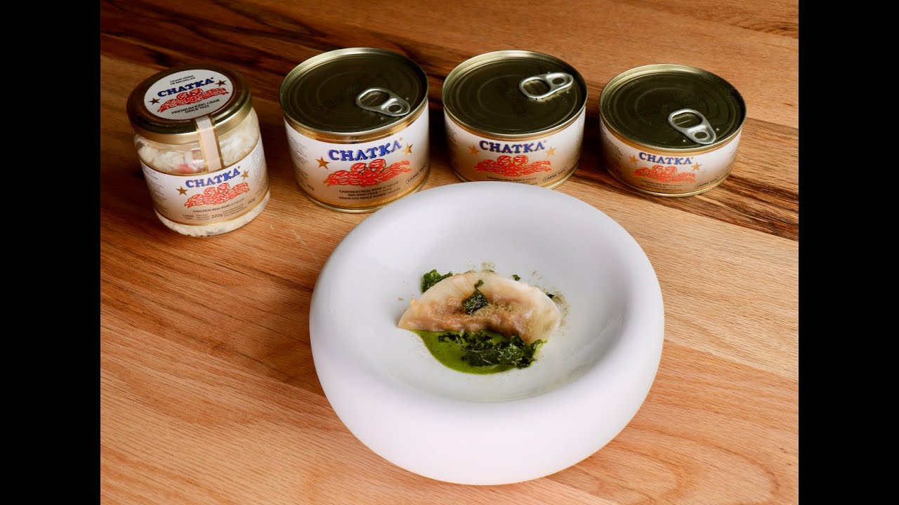 Receta  Gyoza de CHATKA Cangrejo Real, caldo gallego y kale frito.