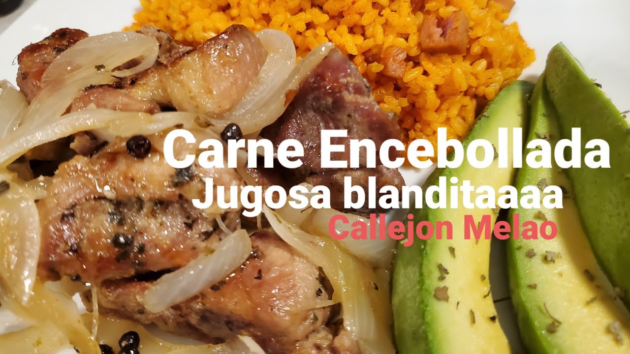 Carne encebollada jugosa y blandita