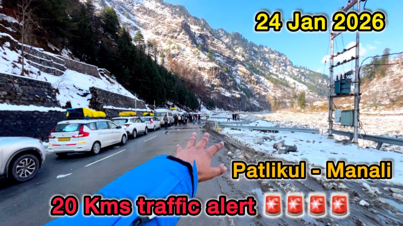 Full Night in Traffic || Manali Traffic alert 🚨 || 20kms long stuck traffic 