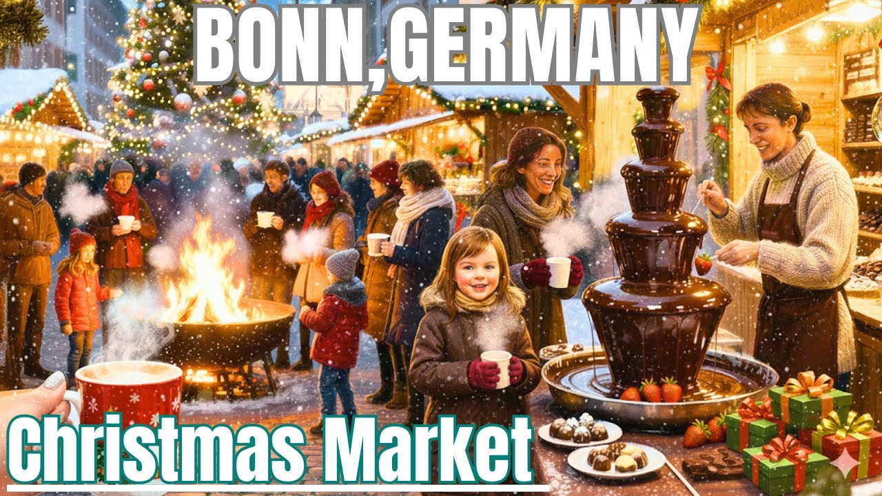 Bonn Christmas Market 2025 🇩🇪 4K Walking Tour – Festive Lights & Glühwein